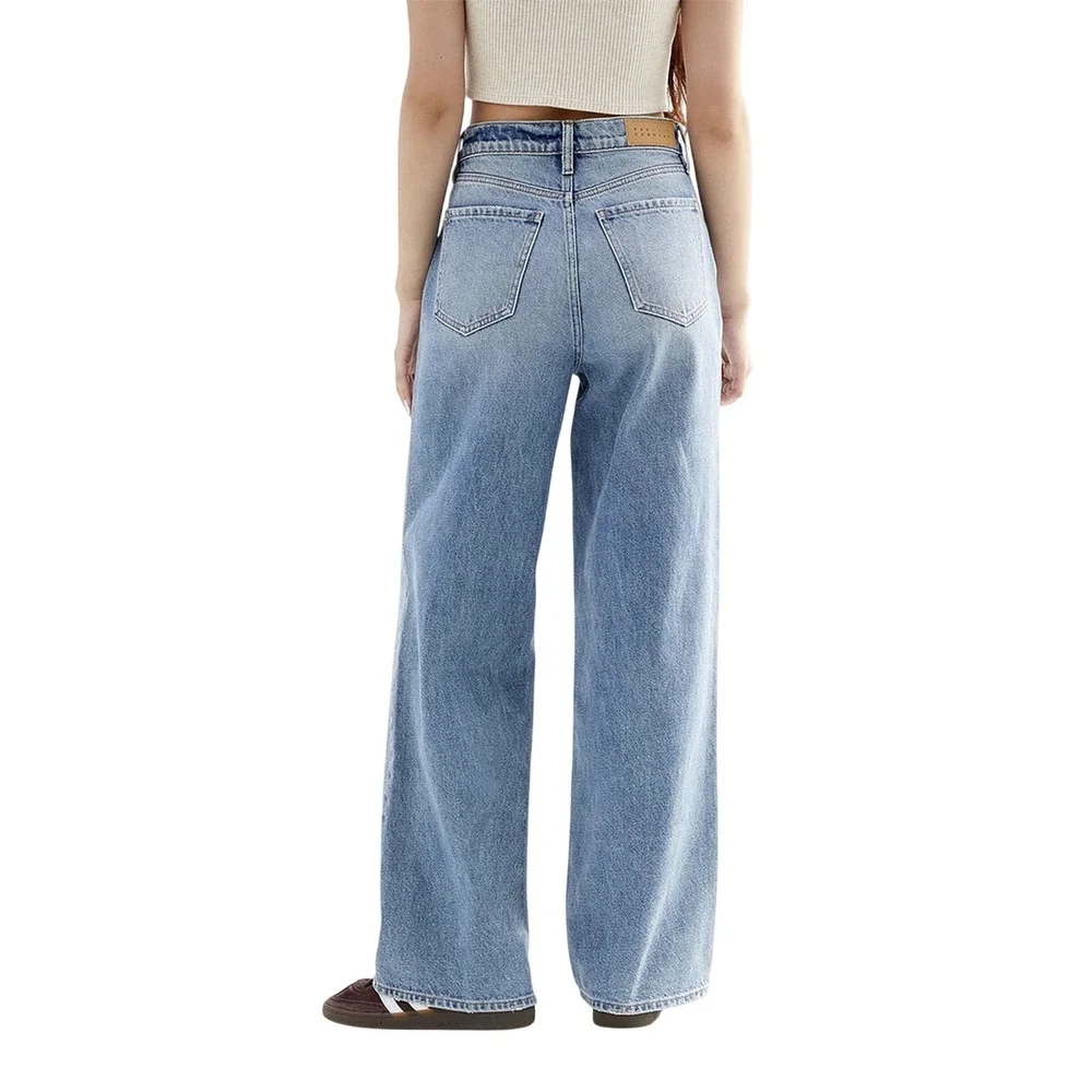 PacSun Jordyn Low Rise Straight Leg Jeans Size 24 Light Wash Denim - Picture 16 of 17